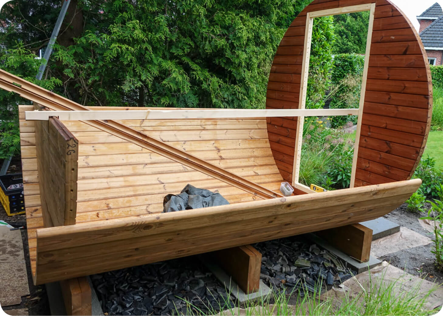 Sauna zelf bouwen in de tuin ticra outdoor
